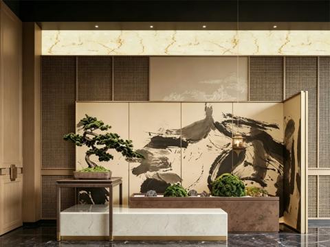 新中式酒店公区工装设计